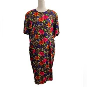 Vintage Silks Joan Leslie Floral Dress